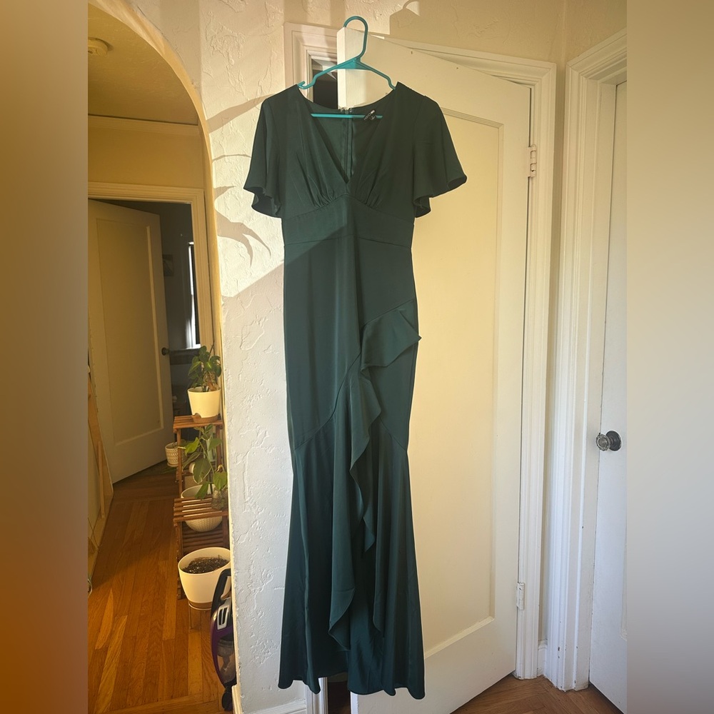 Fashion Nova Deep Teal Maxi Dress